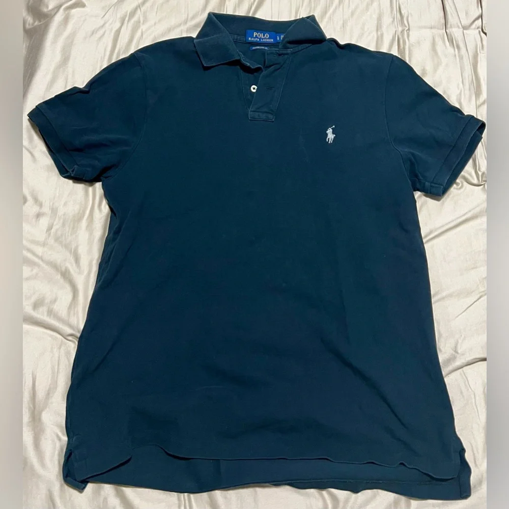 POLO by Ralph Lauren Slim Fit Men's Polo in Black with white logo
